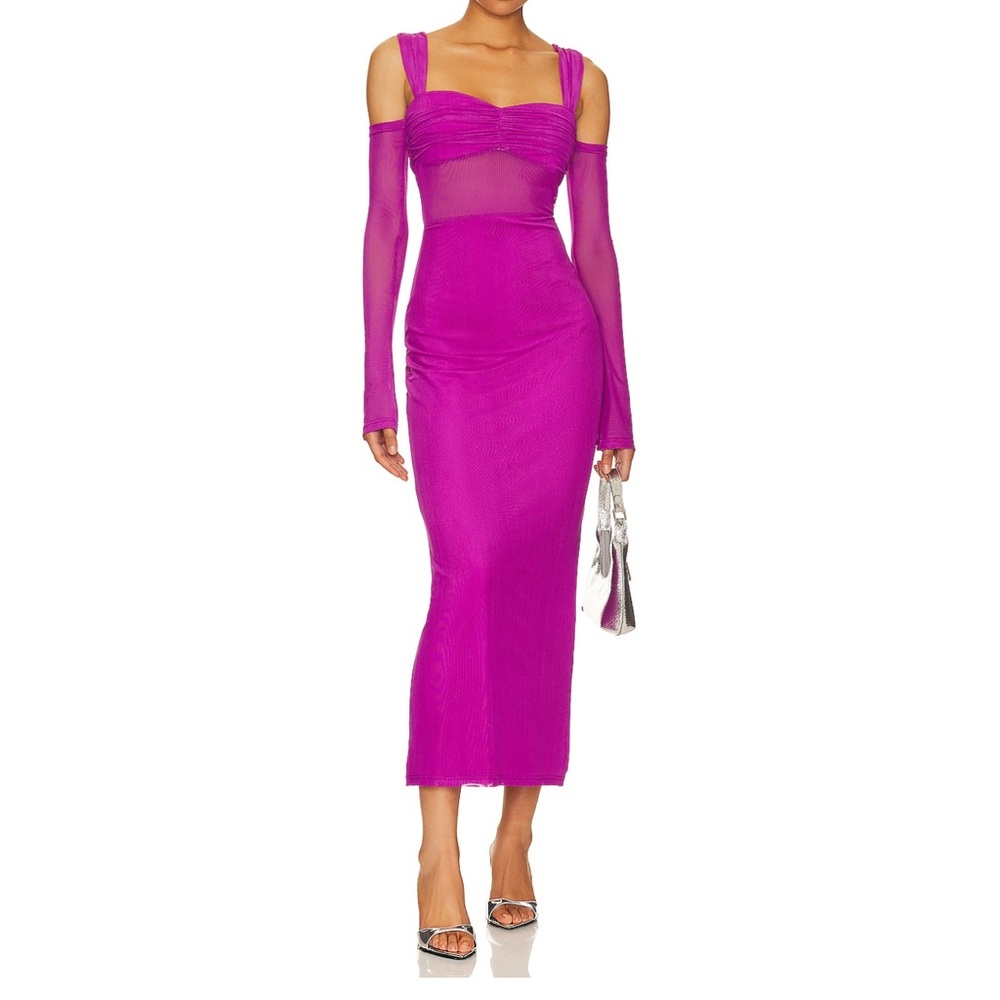 Runaway The Label: LAMOURA DRESS IN PLUM
